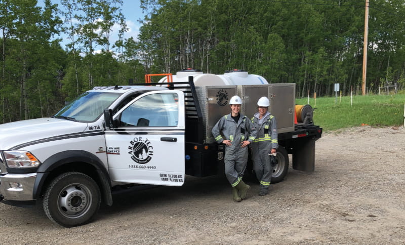 Arbor-Tech herbicide application team